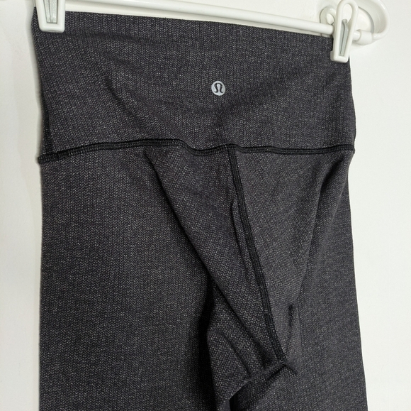 Lululemon wunder under high rise tight variegated knit jacquard black legging 4 - Picture 5 of 10